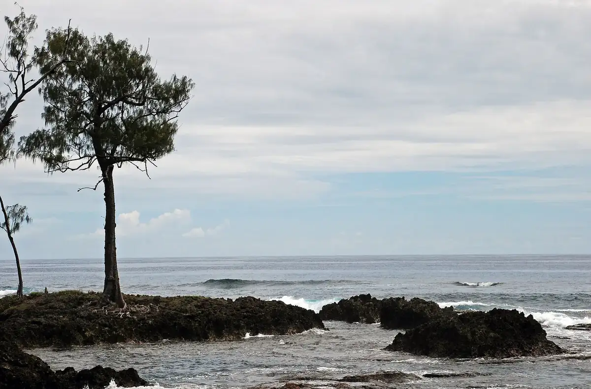 Efate coast near Epau on the round-island road - Private Bus Hire