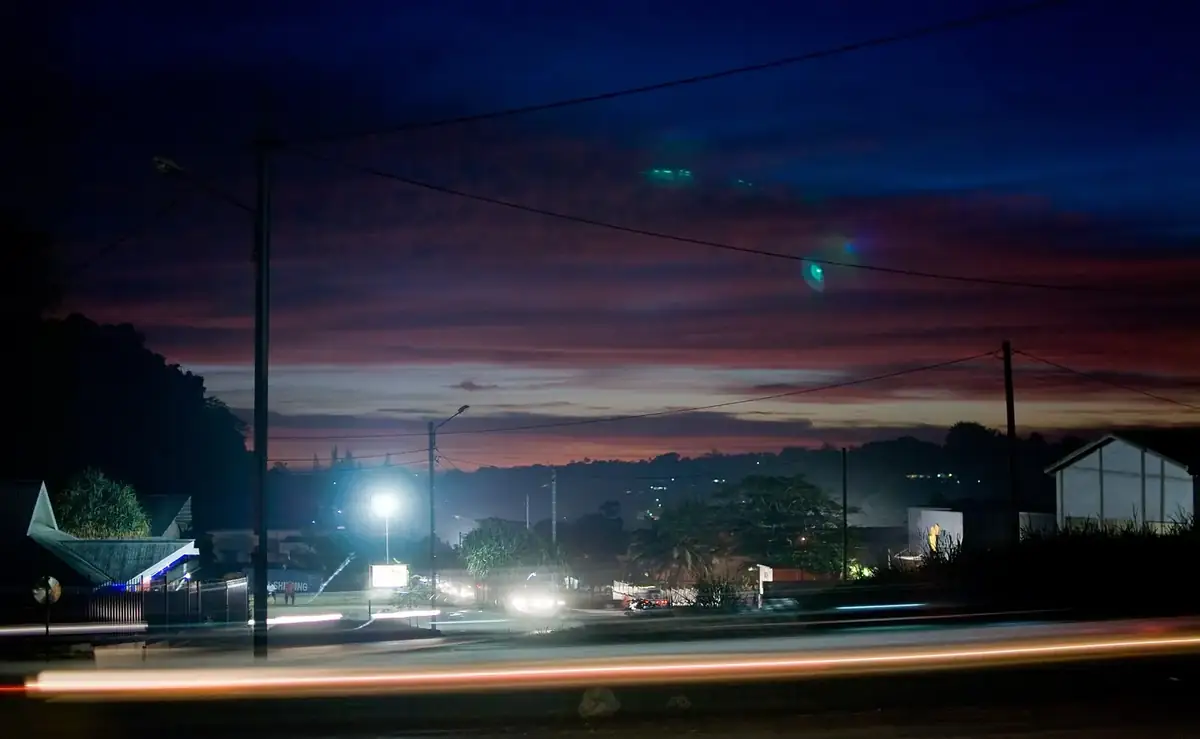 Port Vila streets at dusk - Dinner Transfer (Round Trip)