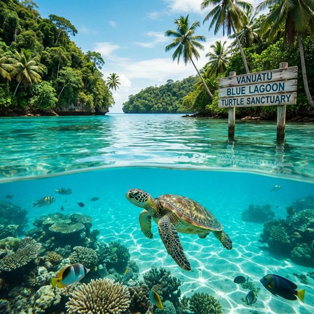 Blue Lagoon swimming stop on a three-day Efate itinerary